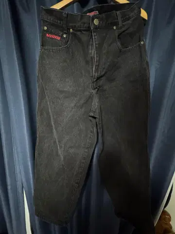 VANS 블랙 데님 팬츠 U.S.A. 제