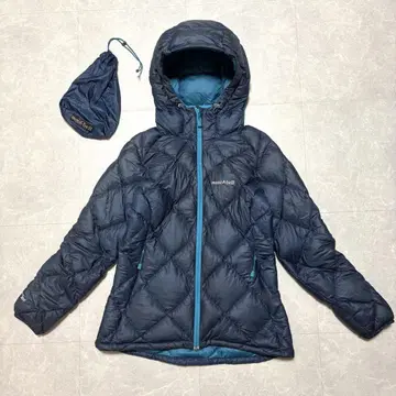 mont-bell (몽벨) 라이트 알파인 다운 후드티 블루 여성용