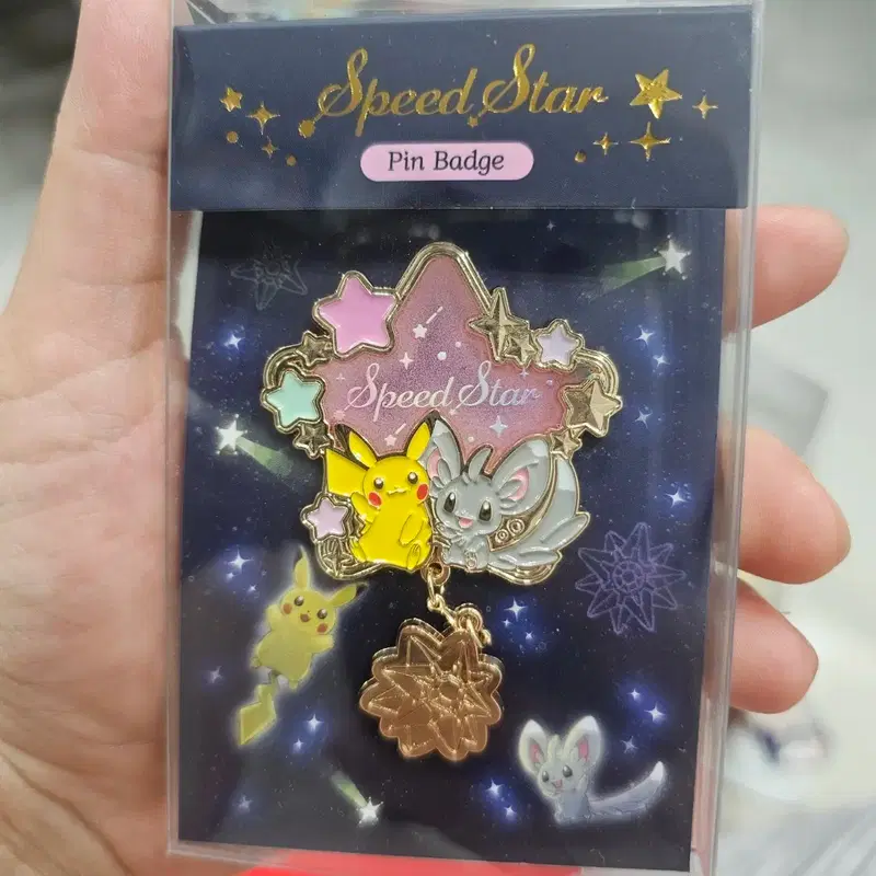 포켓몬스터 피카츄 치라미 뱃지 Speed Star 부산 팝업 핀뱃지