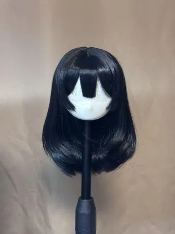 MDD DD 사이즈 딜러 제작 인형 가발 8-9inch 검은 머리