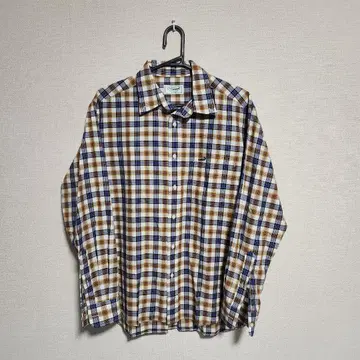 LACOSTE 체크 무늬 긴팔 셔츠 L 사이즈
