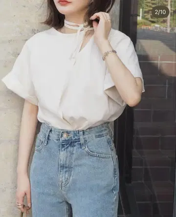 [새상품 택 포함] LAULEN asymmetry design tee