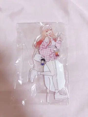 최애의상전 핑크 코디 빅 아크릴 스탠드 키타가와 마린