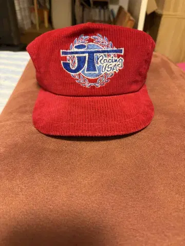 JT Racing USA 코듀로이 캡 빨간색