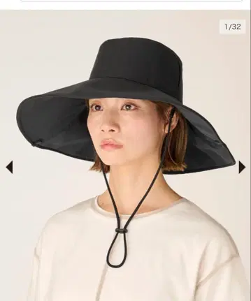 SUN BARRIER 100 와이드 햇 블랙 선배리어