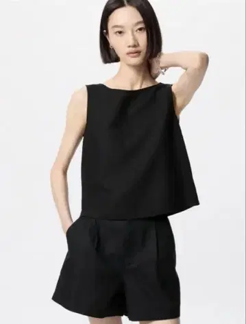 [미사용] UNIQLO 린넨 블렌드 블라우스/민소매 S