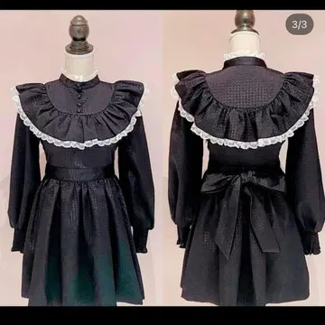 Mimie Glossy Jacquard 프릴 원피스