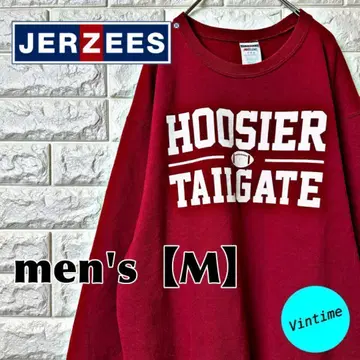 V27 [ JERZEES ] 프린트 로고 맨투맨 [ 남성용 M ] 레드