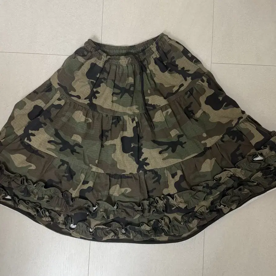 ★ SETUP-EXE★ FRILL CANCAN SKIRT CAMO 25SPRING030EXE MUSINSA | SETUPEXE FRILL CANCAN SKIRT / CAMO