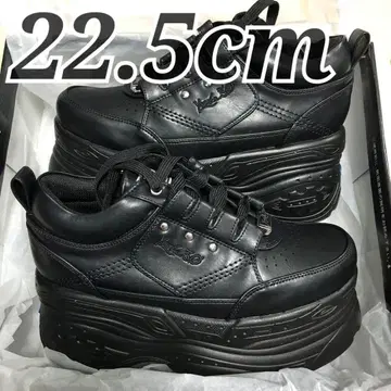 [ YOSUKE.U.S.A ] 22.5cm 슈퍼 통굽 스니커즈 블랙