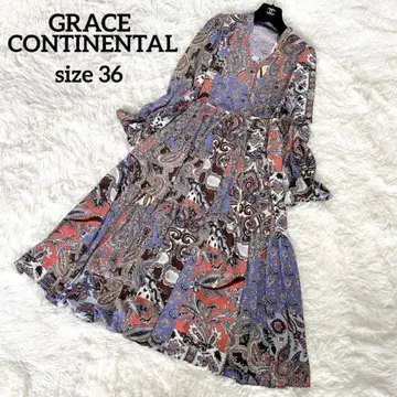 GRACE CONTINENTAL 멀티 티어드 프린트 원피스