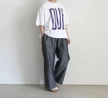 i c h i / 핀스트라이프 턱 팬츠 새상품급