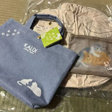 칼디 고양이 백, 파우치, 쿠션 3세트