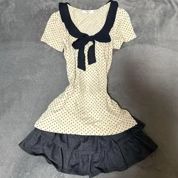 다크코켓 darkcoquette 히메카지 히메갸루 가슴 리본 도트
