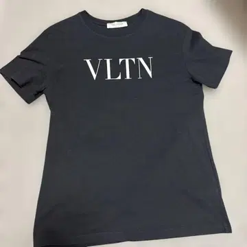 VLTN 로고 프린트 반팔 티셔츠 블랙