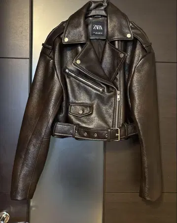 [미사용 새상품] ZARA 라이더 자켓 브라운 S 인조 가죽