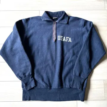 극상 미품 USAFA champion 카라 부착 하프 지퍼 맨투맨 L