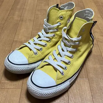 컨버스 로고 플랩 지퍼 머스타드 하이컷 스니커즈 26.5cm