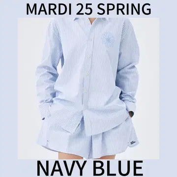 MARDI 25 스프링 네이비 블루 셔츠