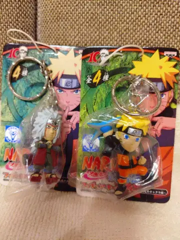 미사용 NARUTO 피규어 키링 2개 세트! 나루토, 지라이야