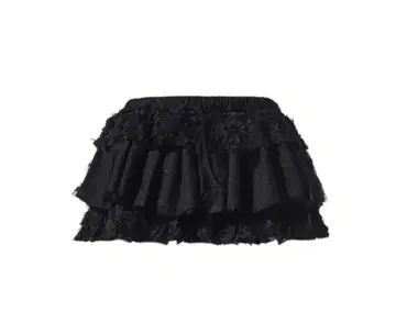 GLOWNY GIRLFRIEND LACE RUFFLE MINI SKIRT