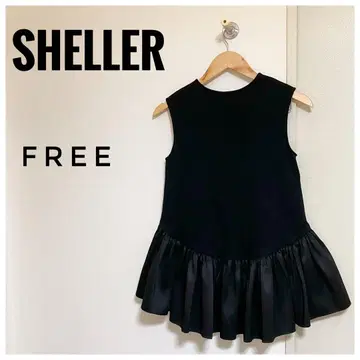 새상품급 SHELLER 페플럼 상의 블랙 FREE