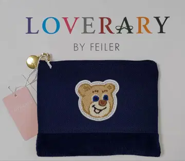 FEILER 올드 테디 와펜 파우치 네이비 새상품 택 포함