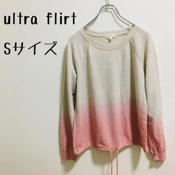 상의 [ ultra Hirt ] 긴팔 와플 원단 밑단 끈 핑크 투톤