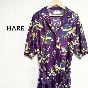[새상품급] HARE 하레 꽃무늬 셔츠 원피스 넉넉한 스타일