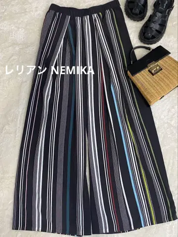레리안 네미카 넉넉한 예쁜 색상 와이드 팬츠 가우초 팬츠