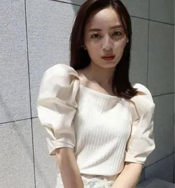 anuans 볼륨 슬리브 도킹 골지 상의
