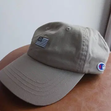 Champion 베이지 워크캡 미국 국기 자수