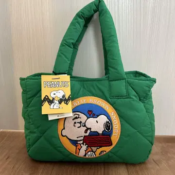 [새상품] PEANUTS 스누피 퀼팅 백 숄더 2WAY 그린