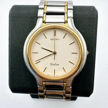 새상품급 작동품 SEIKO 세이코 돌체 남성용 실버 골드