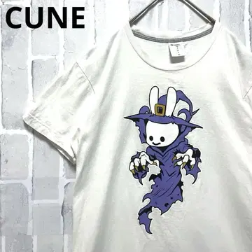 CUNE 큔 토끼 유령 망령 반팔 티셔츠 M 화이트 남성용