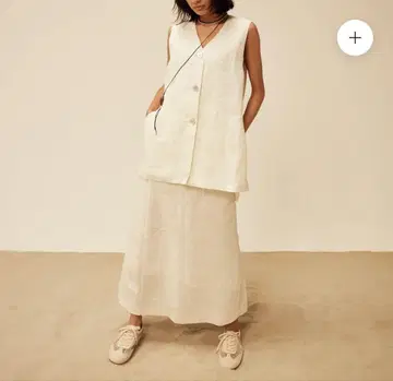 Sandyfeet x SRL LINEN 오버 베스트 하이웨스트 스커트