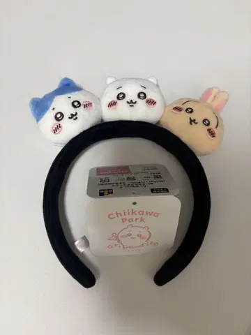 치이카와 파크 한정 봉제 인형 머리띠 치이카와 하치와레 토끼 얼굴