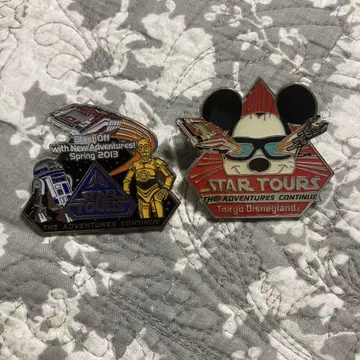 스타 투어 Star Tours 핀 배지 2개 세트 TDL 디즈니