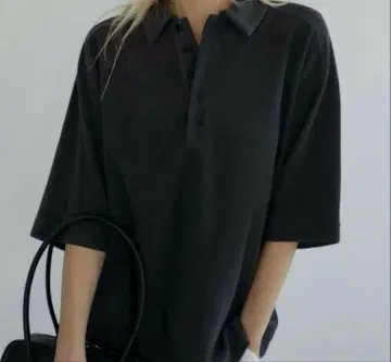 anuke 안누크 Pile Polo Tops 차콜 그레이 파일