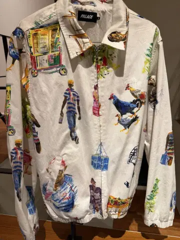 PALACE 프린트 블루종 사이즈 M