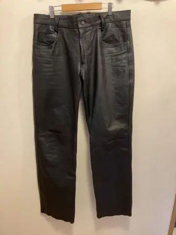 HORN WORKS 혼 웍스 가죽 라이더 팬츠 블랙 W36