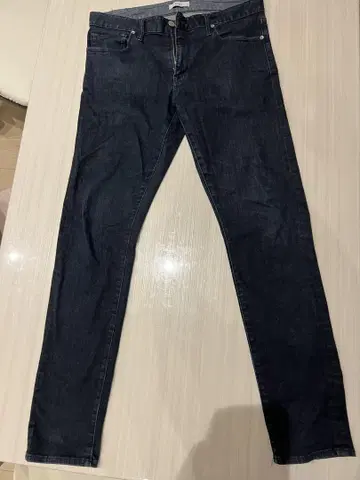 WHEIR 다크 블루 슬림핏 데님