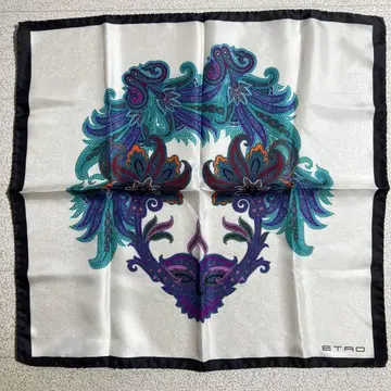 ETRO 에트로 미니 스카프 실크 페이즐리 약 44cm