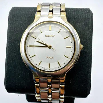 새상품급 작동품 SEIKO 세이코 돌체 남성용 손목시계 실버 골드