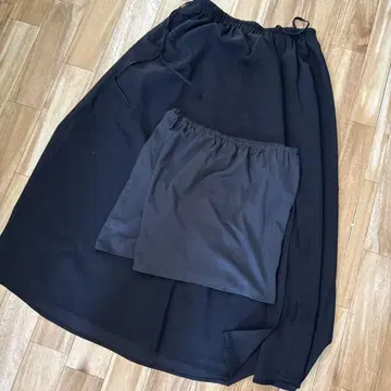 유니클로C UNIQLO:C 메쉬 개더 롱 슬릿 스커트 M