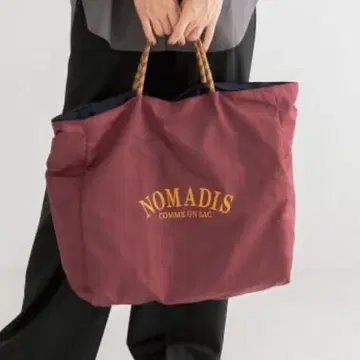 레어 별주 NOMADIS 에코백 토트 대용량 버건디 네이비