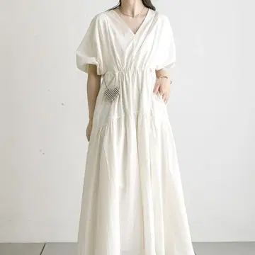 mystic 드로스트 개더 원피스