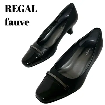 미품 REGAL fauve (23) 펌프스 에나멜 가죽 관혼상제 블랙