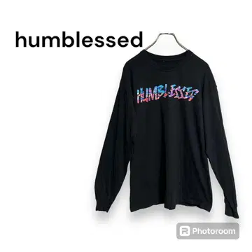 [ humblessed ] US 티셔츠 티셔츠 긴팔 캐주얼 로고