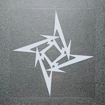 METALLICA 메탈리카 커팅 스티커 화이트